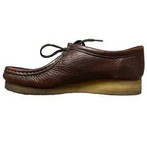 Clarks Originals Wallabee Brown Pebbled Leather Chukka Desert Shoes Mens Size 9M Clarks Originals Wallabee Brown Pebbled Leather Chukka  main image 2